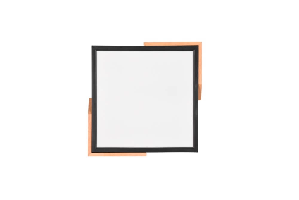 Black LED ceiling light Meta with wood Trio 4017807541380