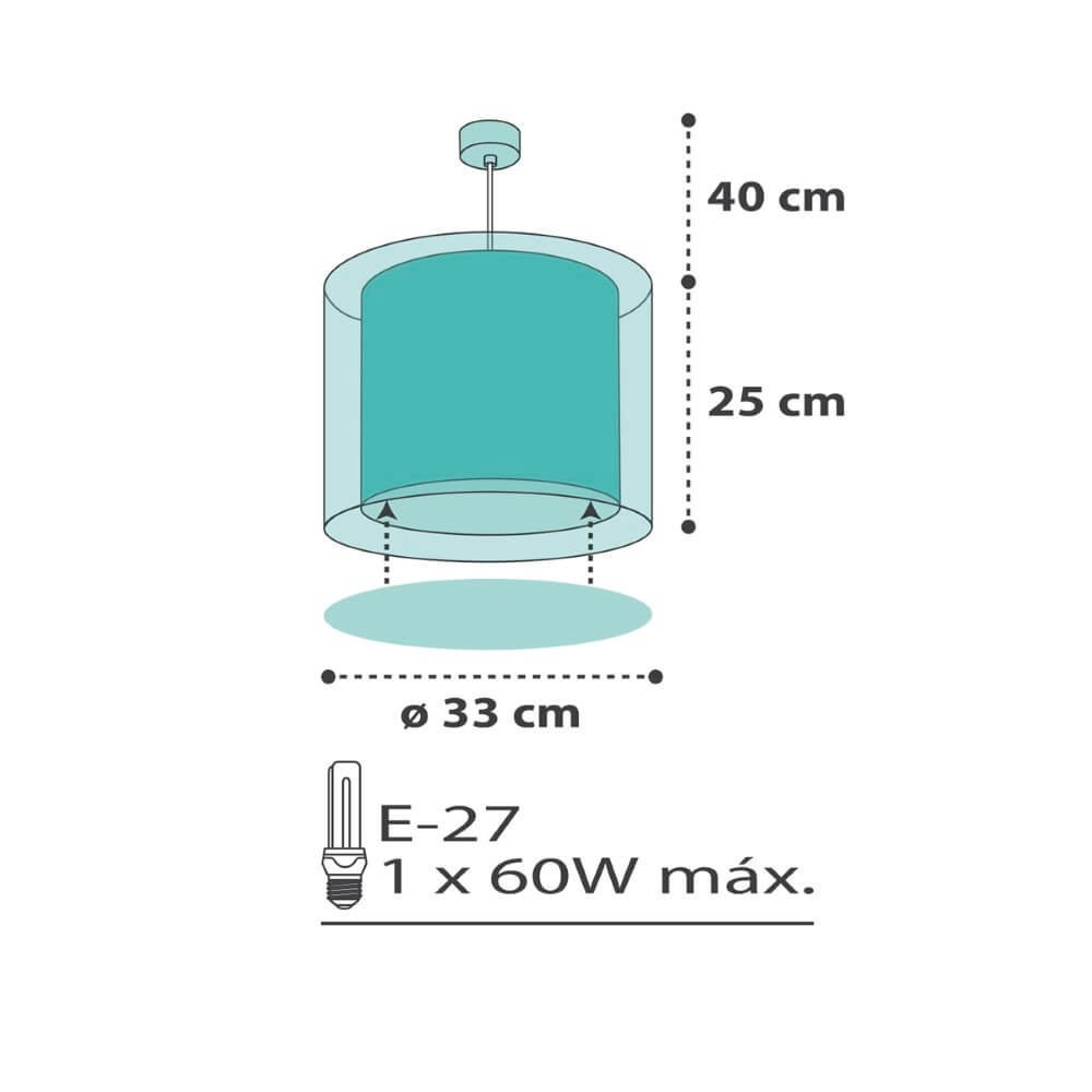 Children's room hanging lamp Clouds turquoise with white Dalber 8420406002637