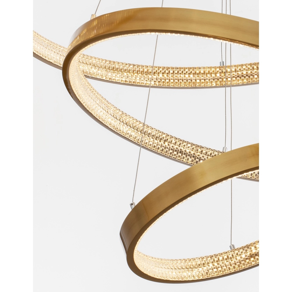 Pendant lamp Preston gold Ø 80cm triple Lyora 5212017424112