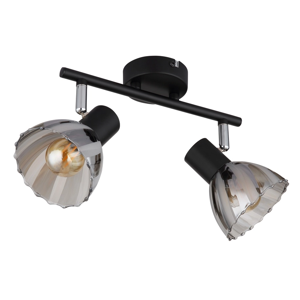 Ceiling lamp 2-lights Zachery Black Globo 9007371522507