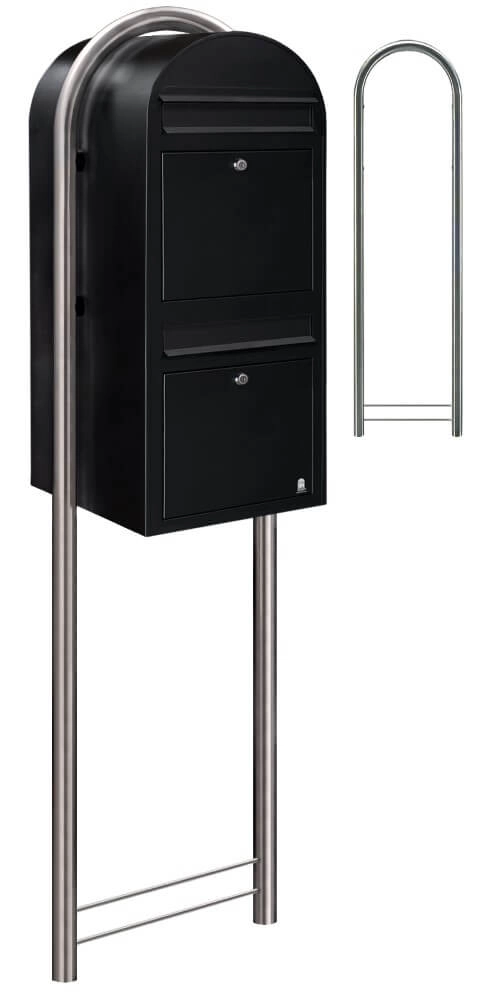 Mailbox Duo 9005 Structure black Bobi 6417237014290