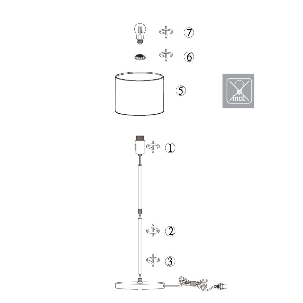 Floor lamp Noor with cork cap Ø30cm Steinhauer 8712746182347
