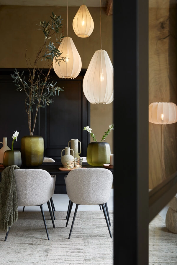 Japandi pendant lamp Itela cream Ø 50cm
