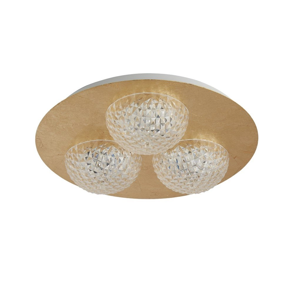 Design ceiling lamp Celestia 3-light gold Searchlight 5053423168203