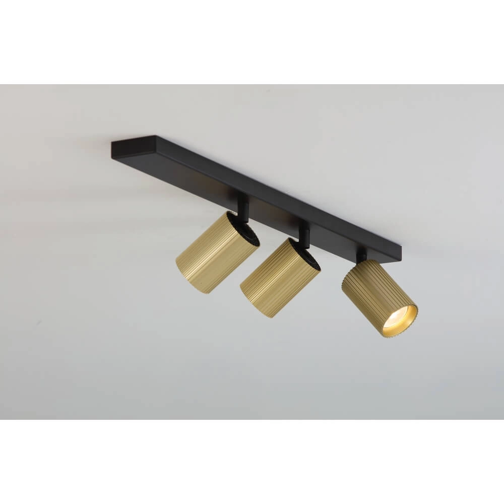 Ceiling spotlight Onis 3-light - gold with black
