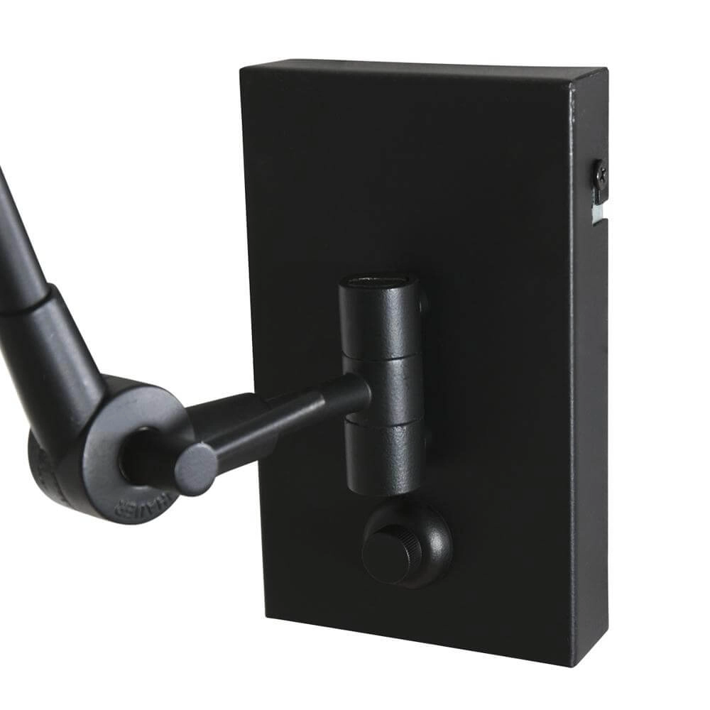 Wall lamp Prestige Chic black with straw shade Steinhauer 8712746172942