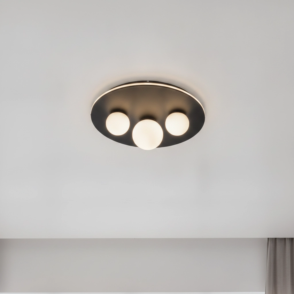 Design ceiling lamp Velna black Ø 49.5cm