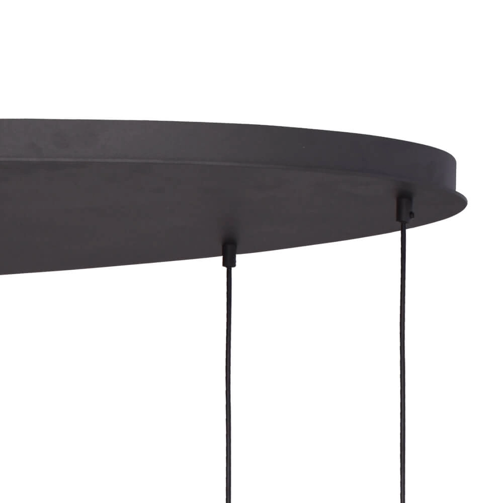 Hanging lamp Lava Oval 8x smoke glass Ø 22.5cm Masterlight 8718121290218