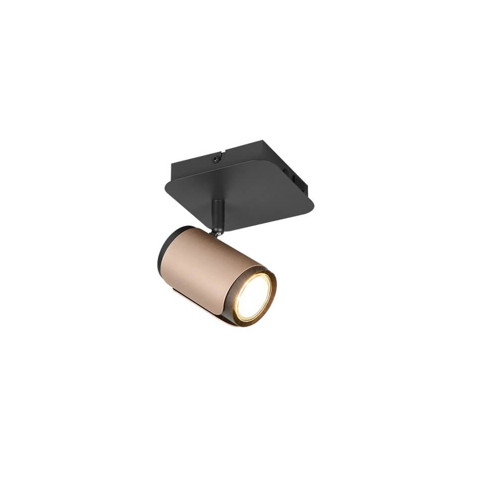 Surface-mounted spot Gillan black with brown Trio 4017807641127