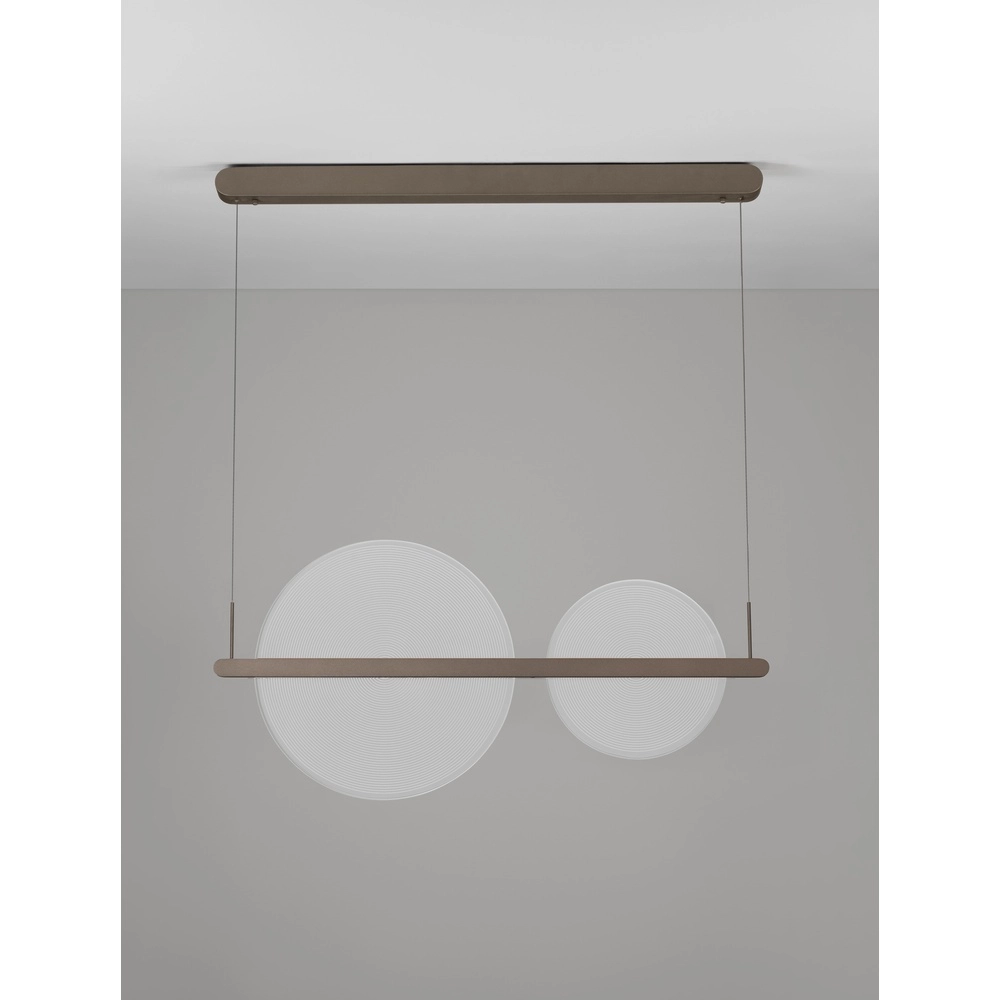 Sleek pendant lamp Noah coffee brown Lyora 5212017439406