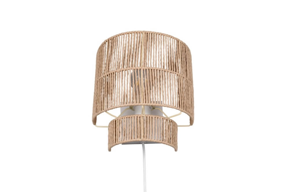 Japandi wall lamp Satna Rattan Trio 4017807636192