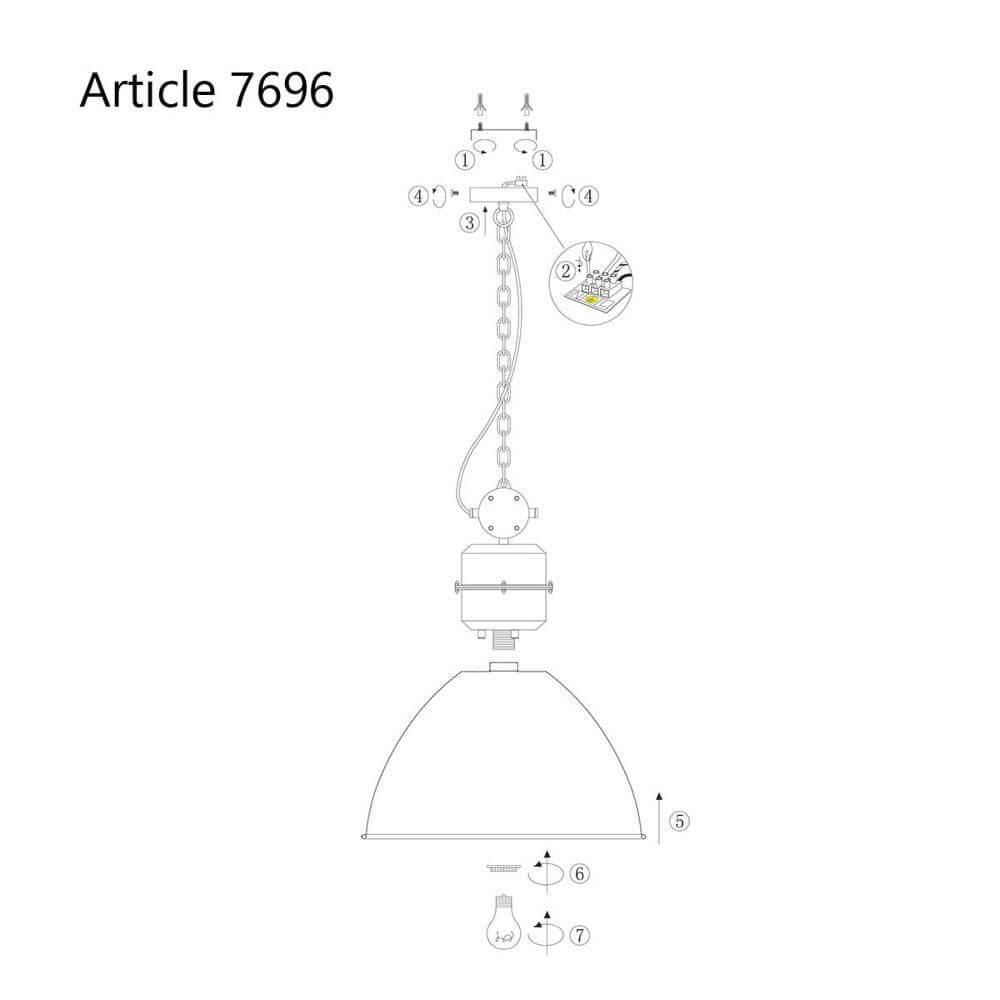 Pendant lamp Clearvoyant cream Ø 50cm Steinhauer 8712746178722