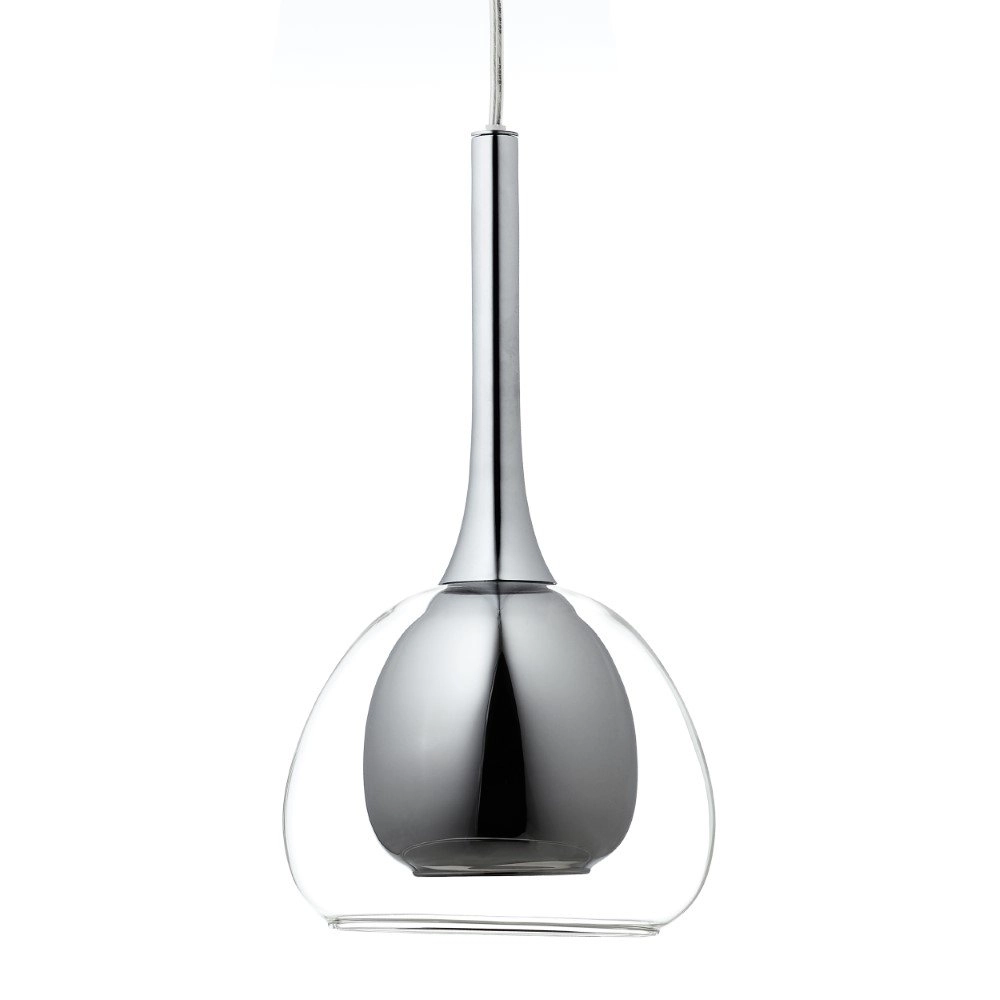Dining room pendant lamp Hadan chrome with smoke glass Brilliant 4004353360848