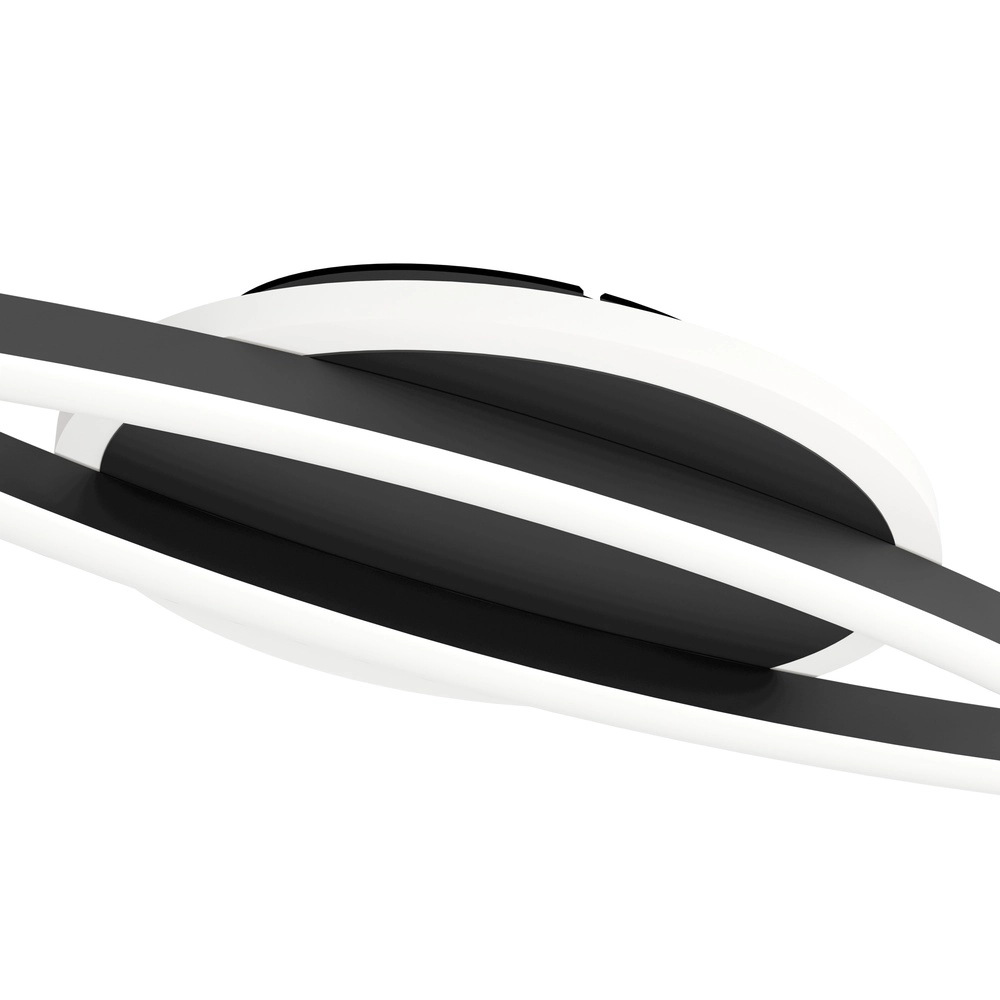 Ceiling lamp Lungolago LED - black - round Eglo 9008606316052