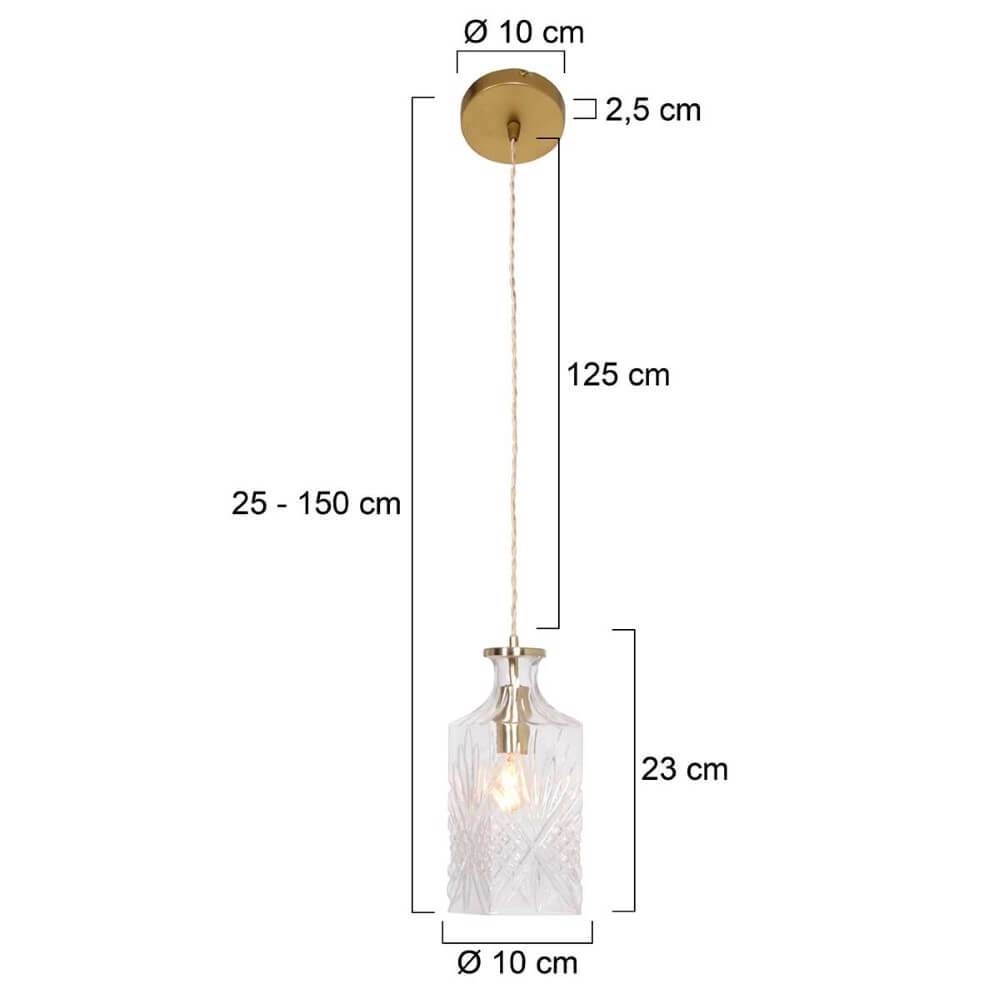 Classic hanging lamp Grazioglass Ø 10cm Steinhauer 8712746166347