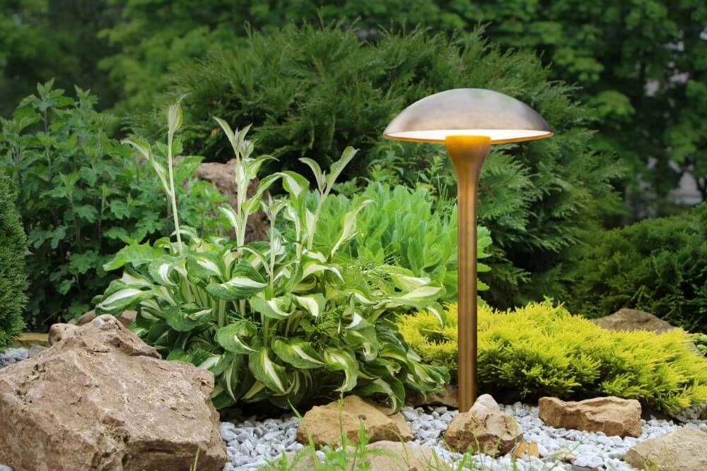 Modern floor lamp Fungy brass