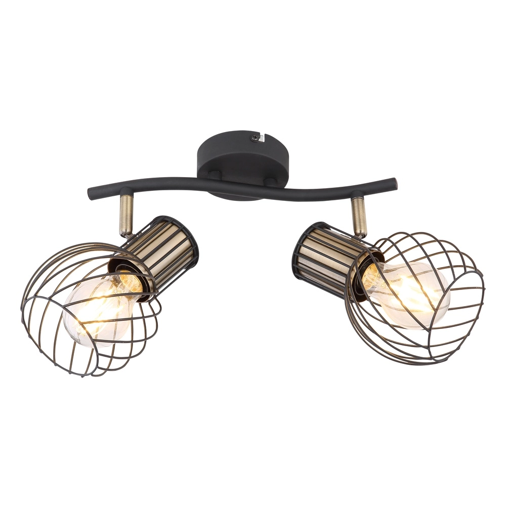 Ceiling lamp Argusto 2-light black Globo 9007371390717