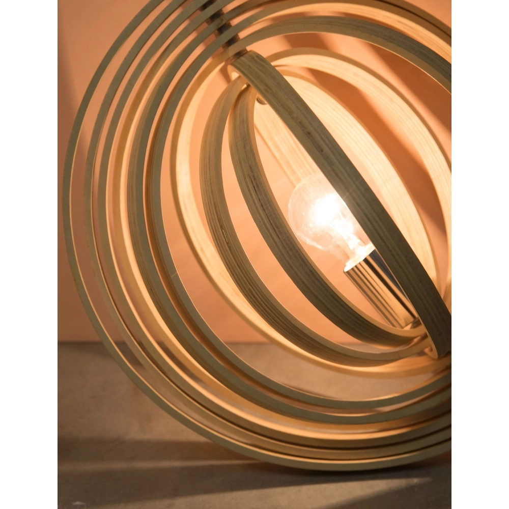 Modern pendant lamp Asco wood Ø 43cm Lyora 5212017424945