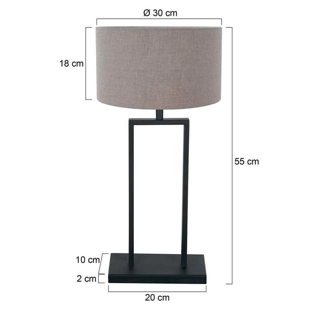 Table lamp 55cm Stang with grey hood Steinhauer 8712746173987