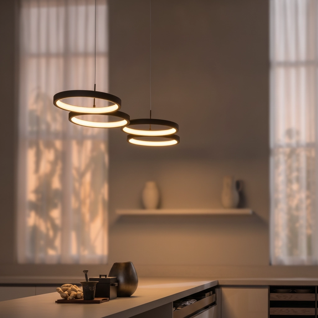 Modern pendant lamp Magnus black 84cm