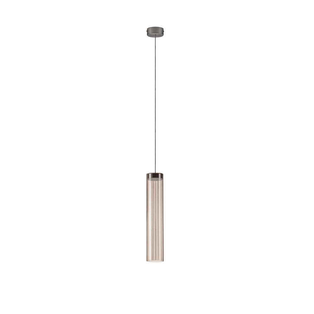 Design pendant lamp Brielle anthracite with mocha glass Lyora 5212017495419