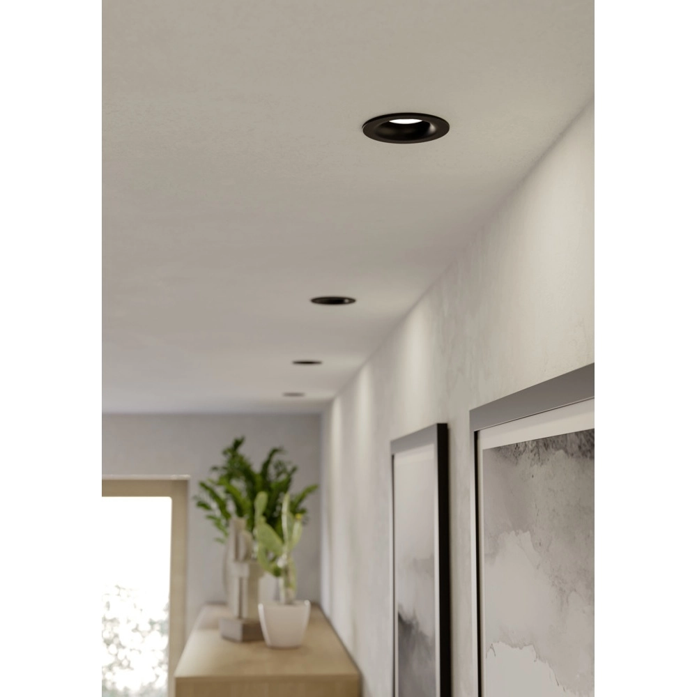 Recessed spotlight Salabate black Ø 8.8cm IP65 Eglo 9008606358861