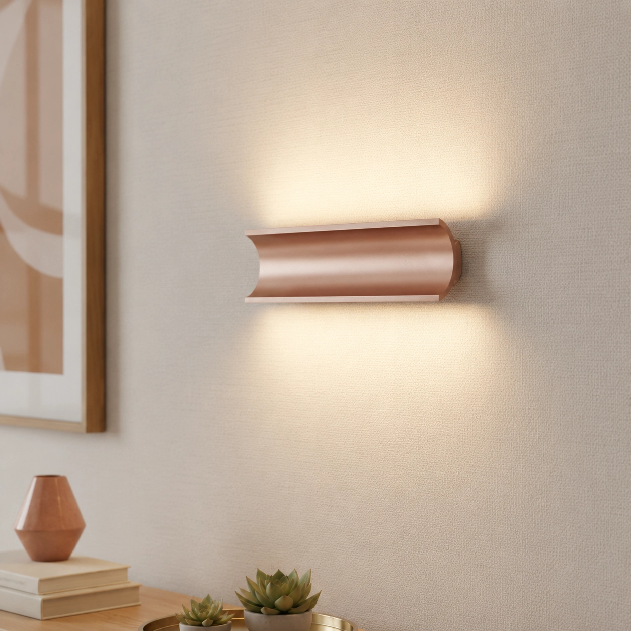 Indirect wall lamp Malibu Up-down - brushed bronze