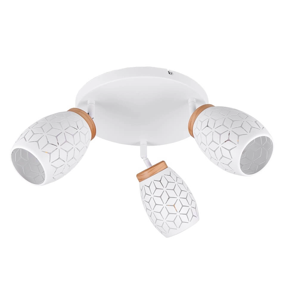 3-light surface-mounted spotlight Bidar white Trio 4017807633405