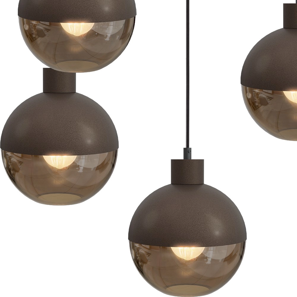 Design pendant lamp Opera 5-light cocoa Ø 50cm Masterlight 8718121424255