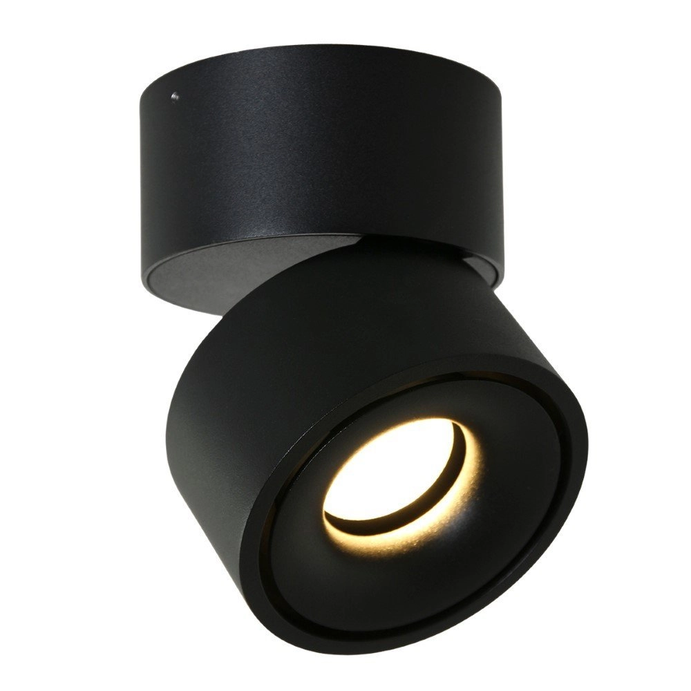 Sleek surface-mounted spot Fez Black black