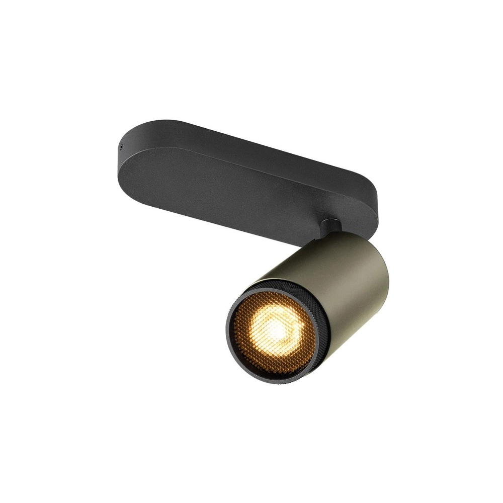 Surface-mounted spot Grip! L bronze with black ring