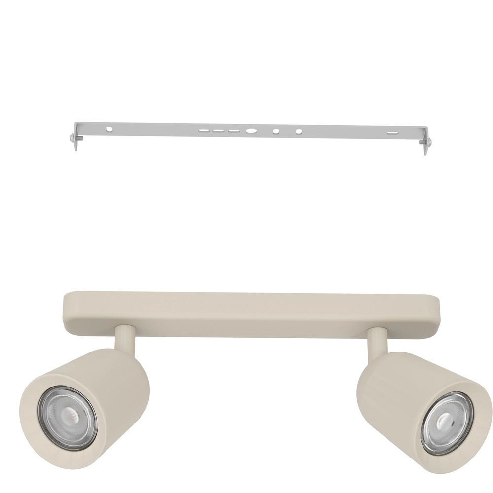 Sand brown ceiling lamp Camaldoli 2x GU10 - orientable Eglo 9008606363162