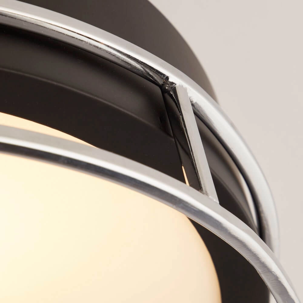 Design ceiling lamp Pheonix Ø 30cm black with silver Searchlight 5053423251004