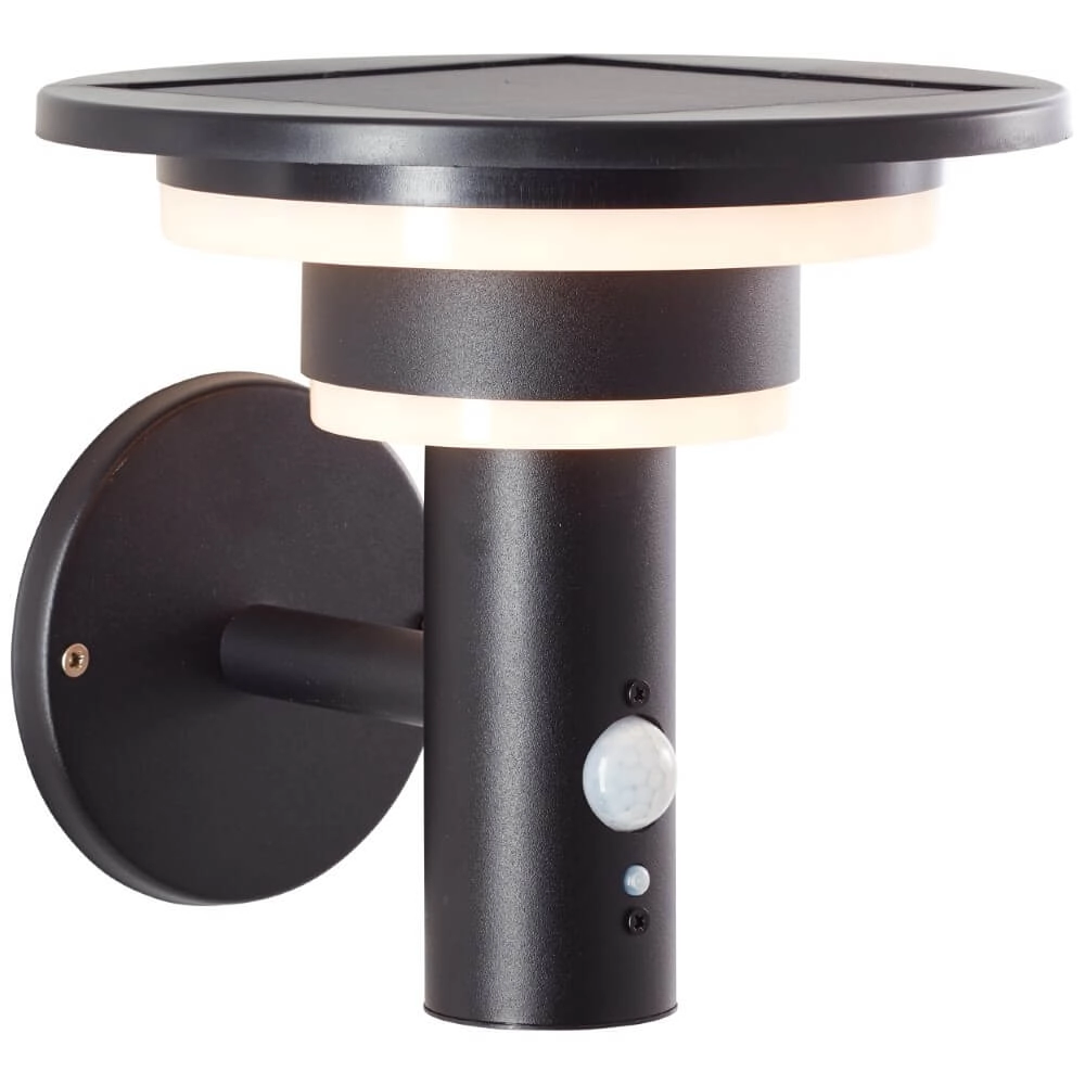 Black wall lamp Garvina with sensor Brilliant 4004353437731