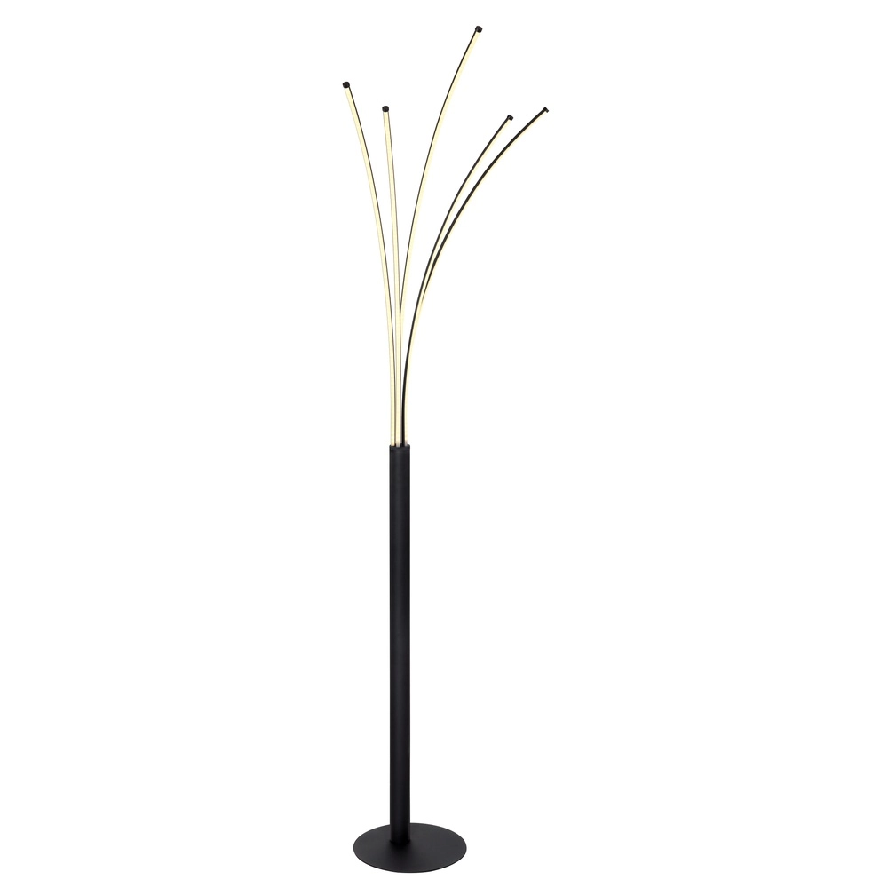 Modern floor lamp Bizzy Black light color adjustable Globo 9007371440276