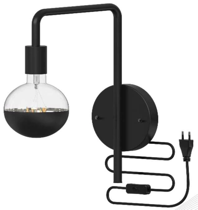 Black wall lamp U-line