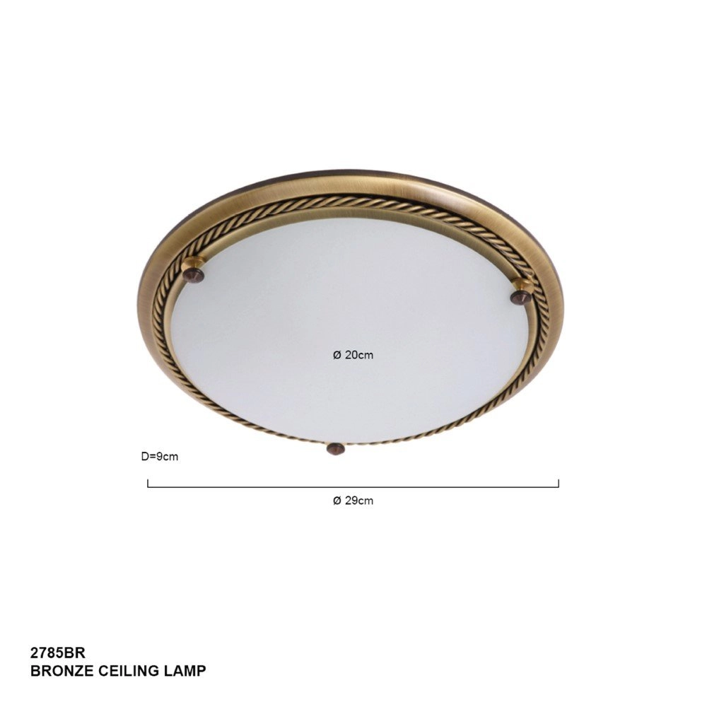 Lamp Ceiling and Wall or wall lamp 30cm bronze brown Steinhauer 8712746023077