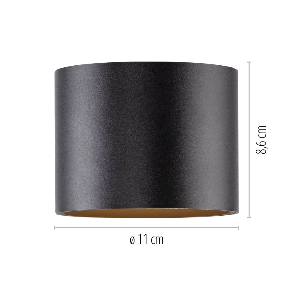 Ceiling surface-mounted spot Pure Point Ø 11cm - black pearl Paul Neuhaus 4012248395646