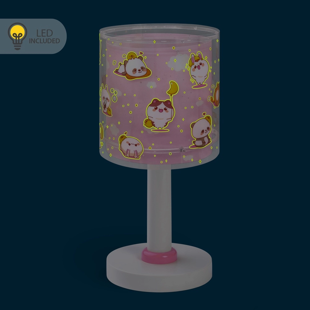 Children's table lamp Kawaii Friends Pink glow in the dark Dalber 8420406002200