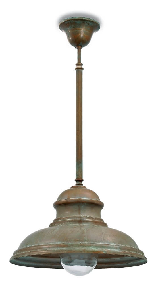 Country Pendant Lamp Mill M - aged brass