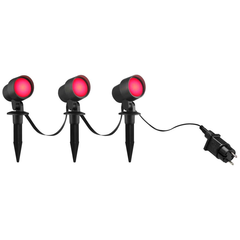 Smart spike light set Kamara RGB - 3 pieces - 3 meter cord and plug Brilliant 4004353453717