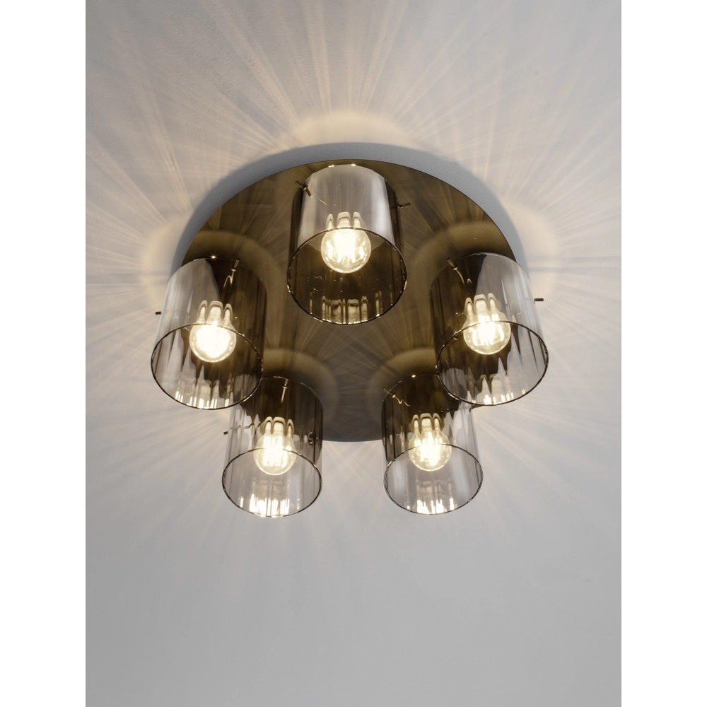 Design ceiling lamp Mirbi 5-light black Lyora 5212017468468