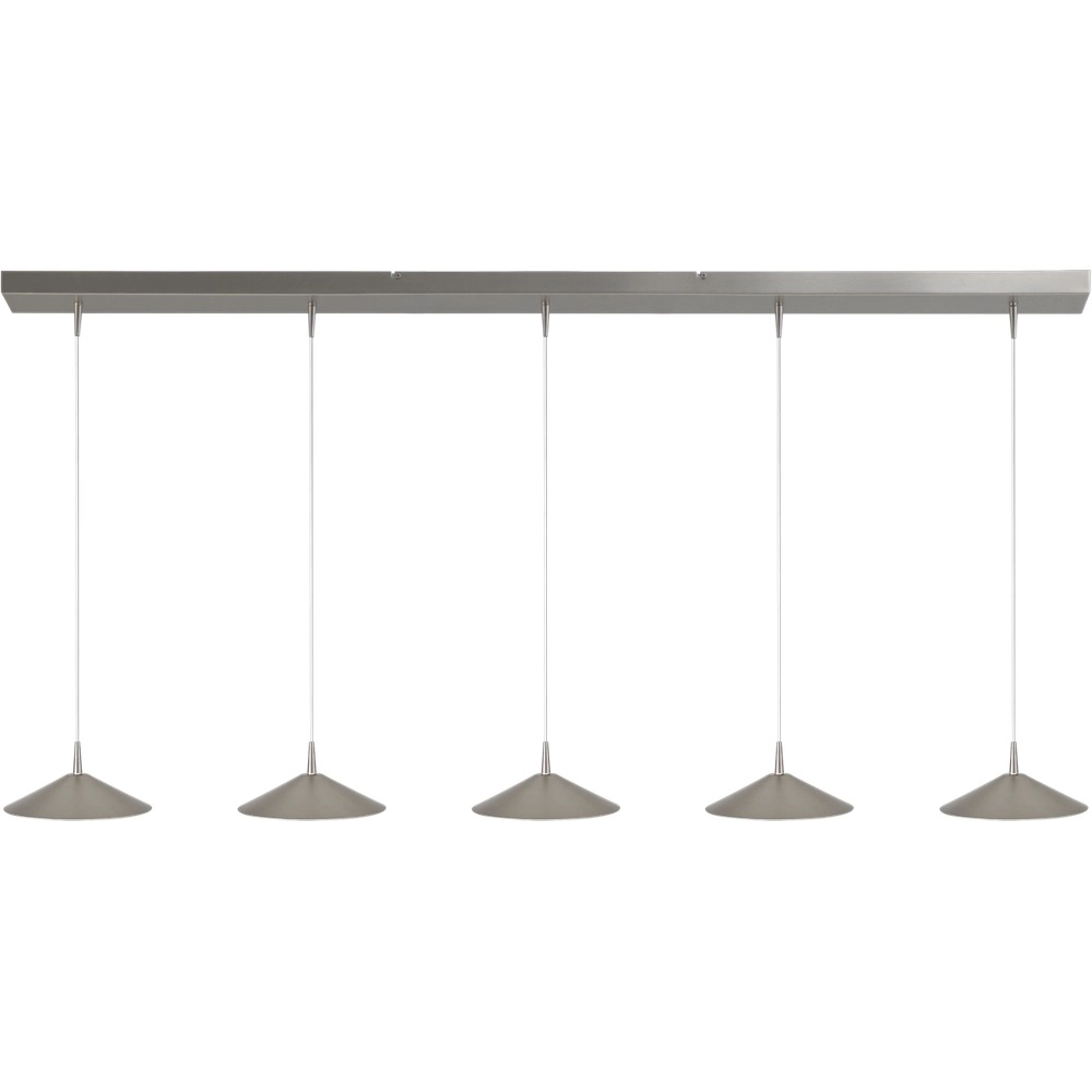 5-light pendant lamp Ceppo nickel Ø 22cm