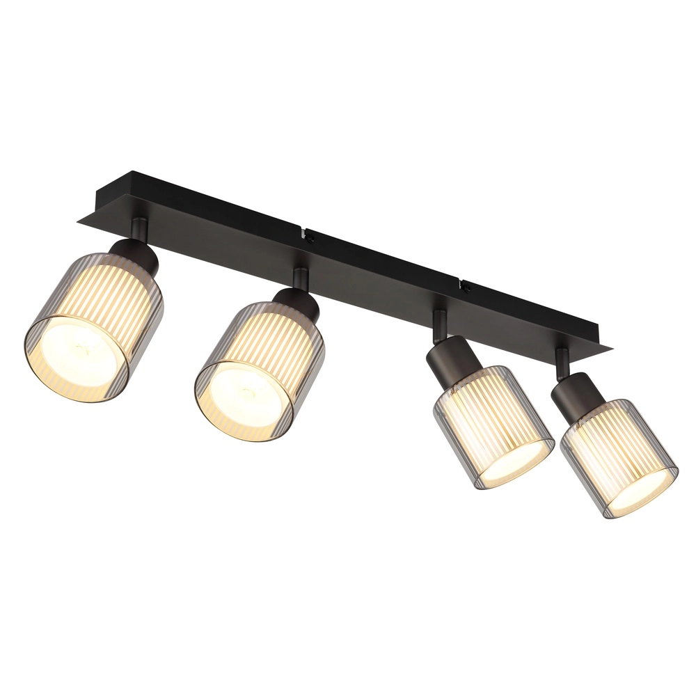 Design ceiling lamp Villegas 4-light gunmetal