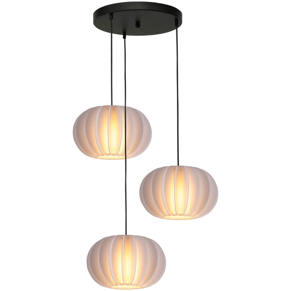 Vide hanging lamp Arena with white caps