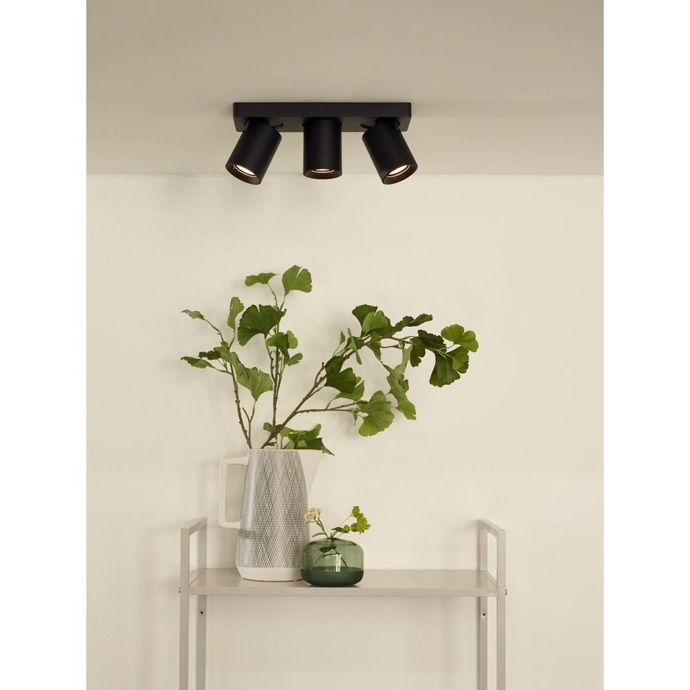 Ceiling spotlight Nigel 3-light black Lucide 5411212092571