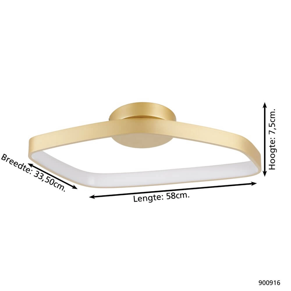 Gold LED ceiling light Vallerosa Eglo 9008606277810