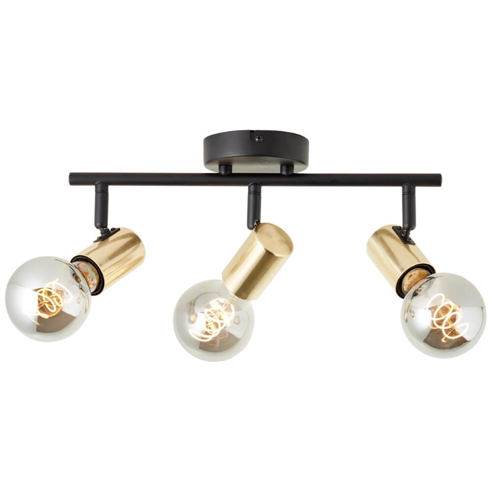 Black with gold ceiling lamp Kerry 3-light