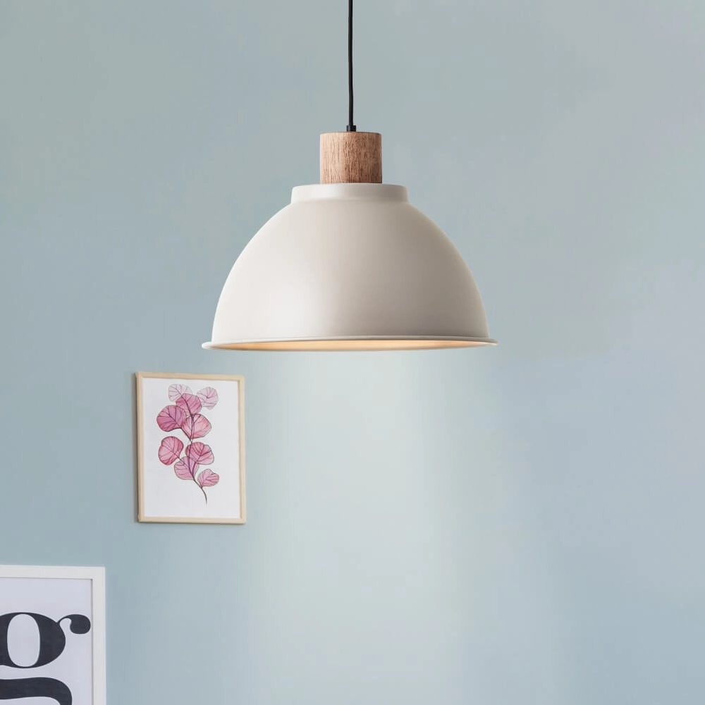 Pendant lamp Erena Ø 38cm taupe Brilliant 4004353413056