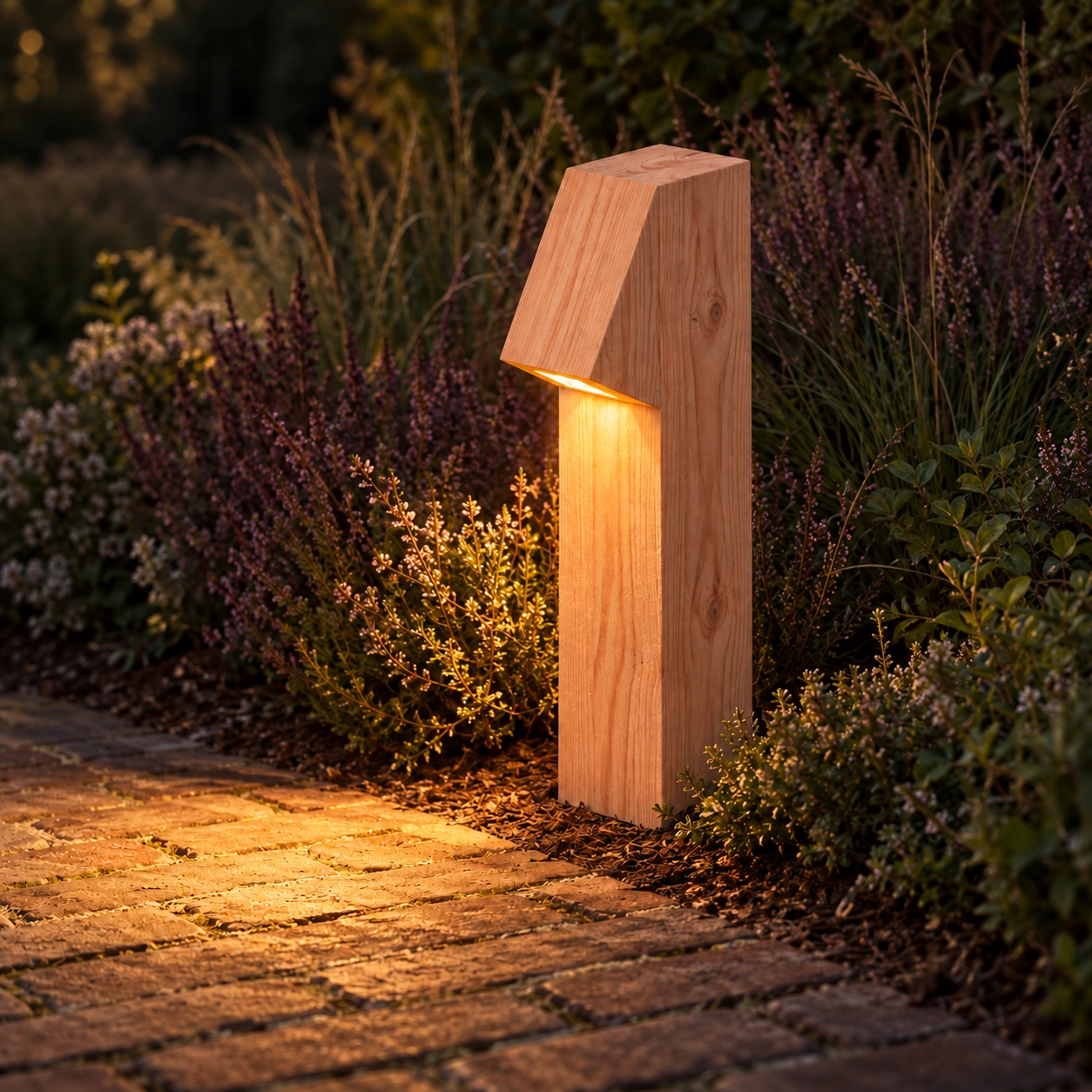 Wooden path lighting Peri 100 Douglas - 10x10x50cm - PH02 - 2700K